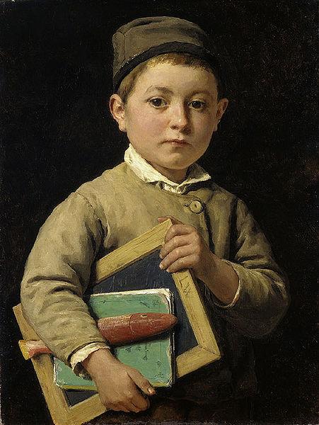 Albert Anker Schoolboy oil painting image